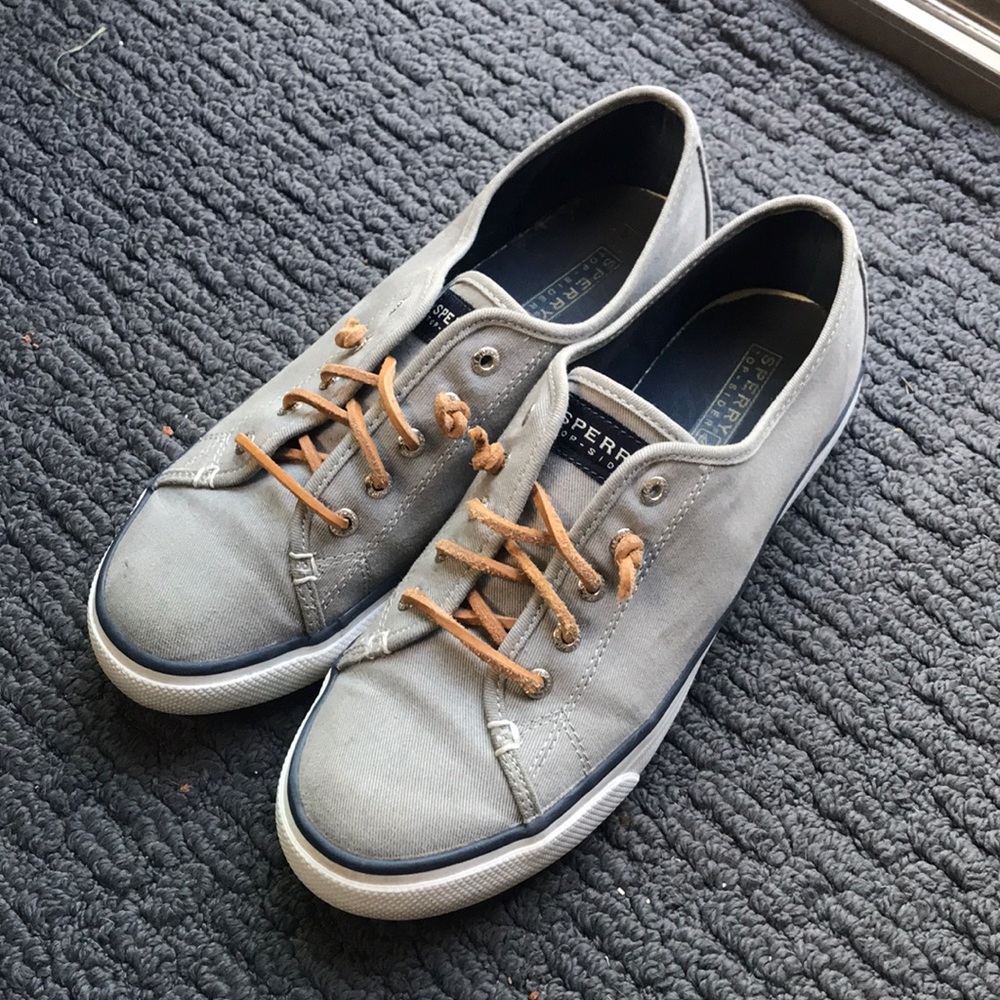 Grey Sperry Sneakers